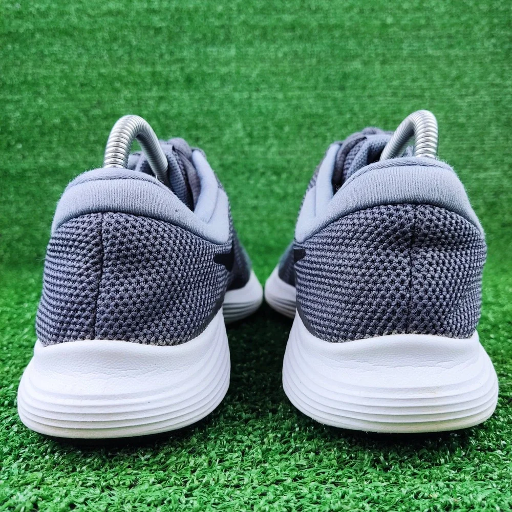 Nike Revolution 4 Shoes Kids Size 7Y Grey Black Running Sneakers 943309-005